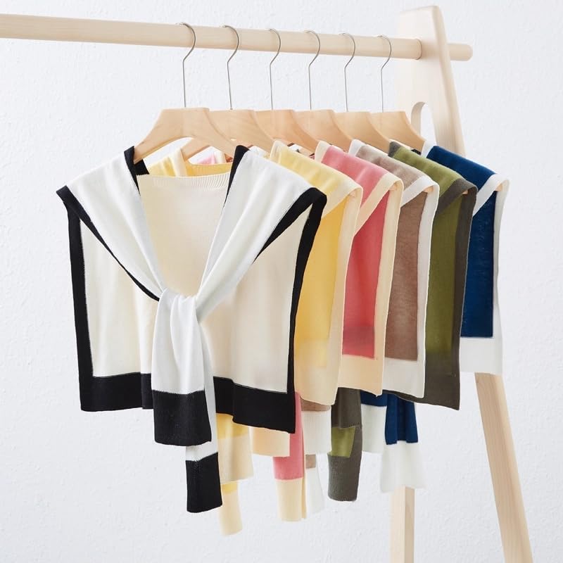 Sweater Shawl Wraps for Women Fashion Knitted Shoulder Shawls Ponchos Travel Casual Sweaters Scarf Cape Wraps - Image 4