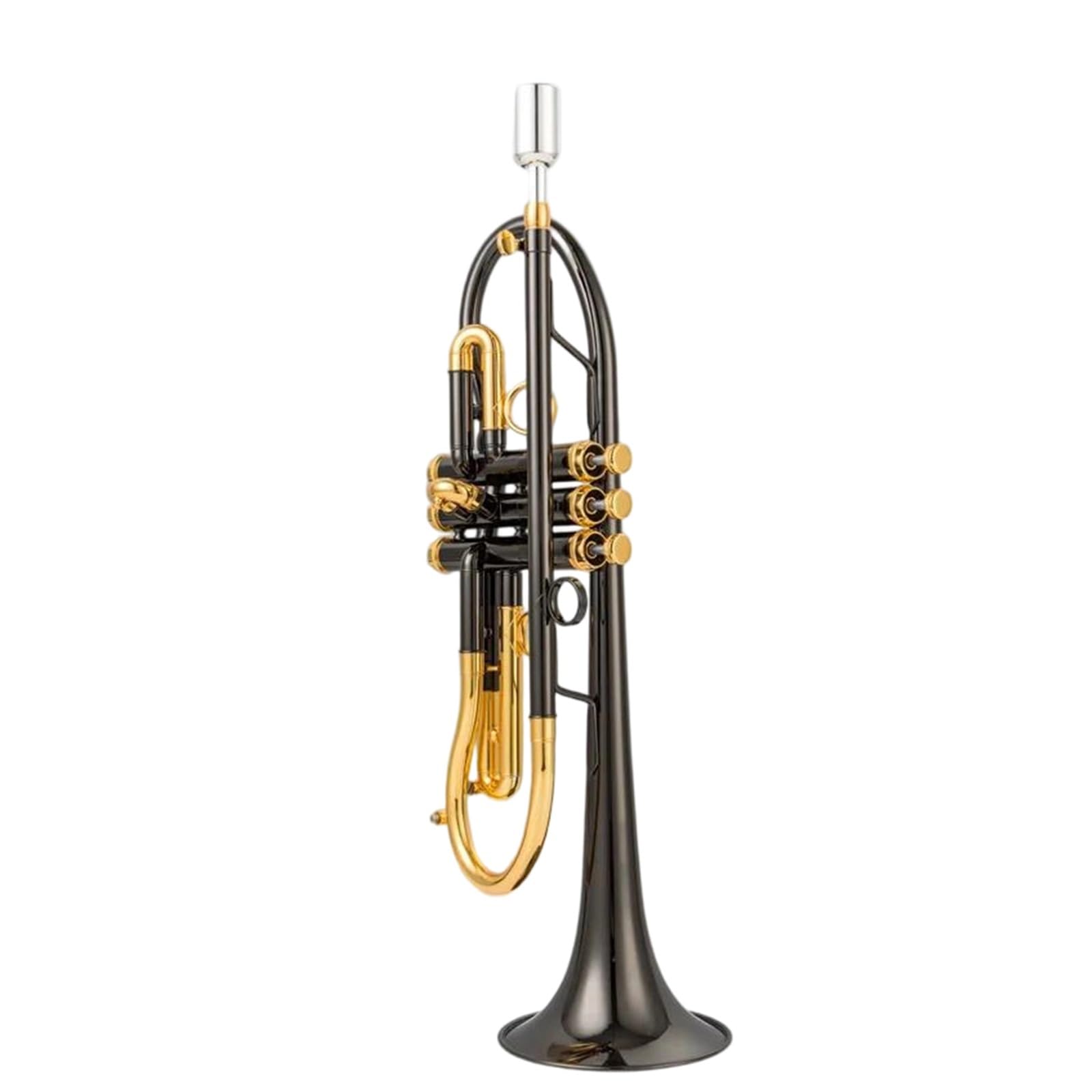 Instrument Muzyczny Trąbka Profesjonalny Instrument Muzyczny Trąbka Bb Dwutonowa Z Niklowanego Mosiądzu W Futerale