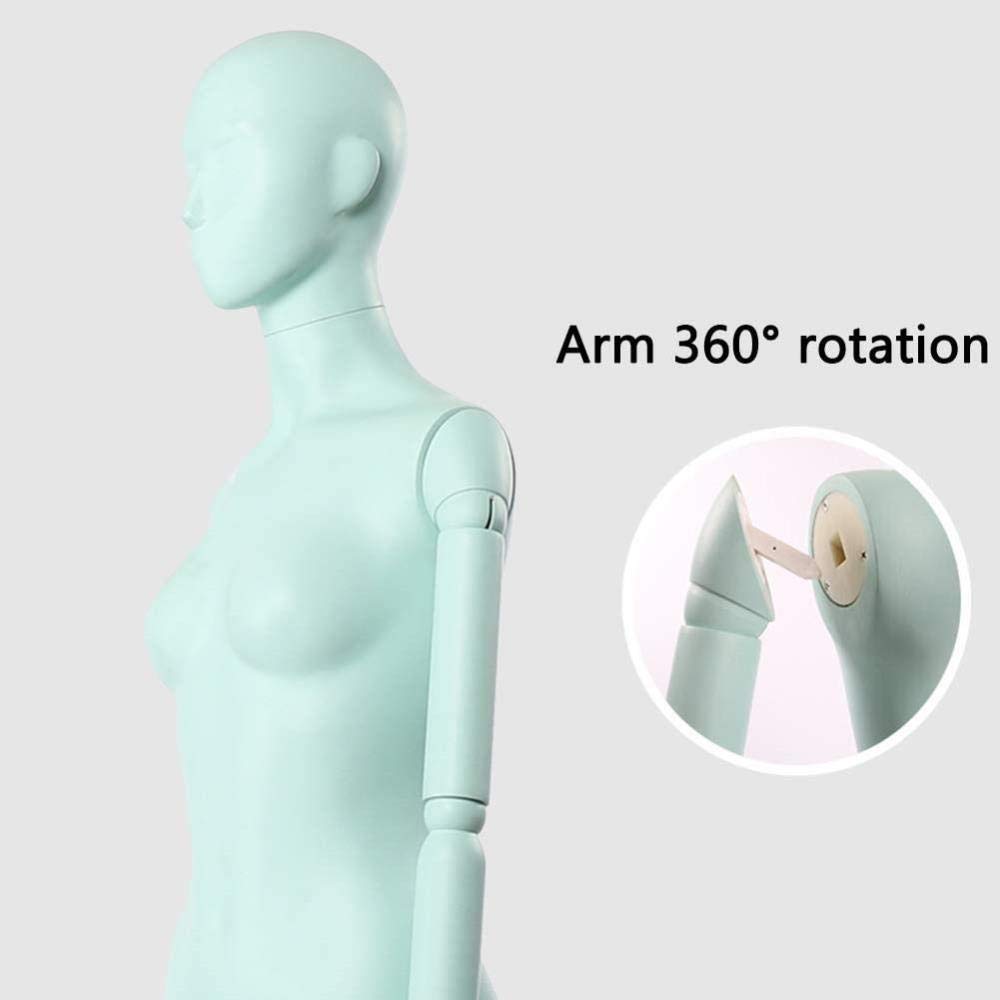 Manikin Shop Vitrinenfenster, Verstellbarer Dummy, mit doppelt verstärkter Basis, für Schneider, Bekleidungsgeschäft (Rosa)