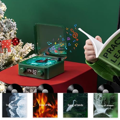 Tourne-disque vinyle avec lampe à vagues – Vert foncé – Lecteur vinyle vagues – Tourne-disque Bluetooth – Portable – Sans fil – Rétro – Pour chambre à coucher, bureau, fête - Les Beatles, Paul McCartney, John Lennon, RIngo Starr, George Harrison Tourne-disque vinyle avec lampe à vagues - Vert foncé - Lecteur vinyle vagues - Tourne-disque Bluetooth - Portable - Sans fil - Rétro - Pour chambre à coucher, bureau, fête – Image 3