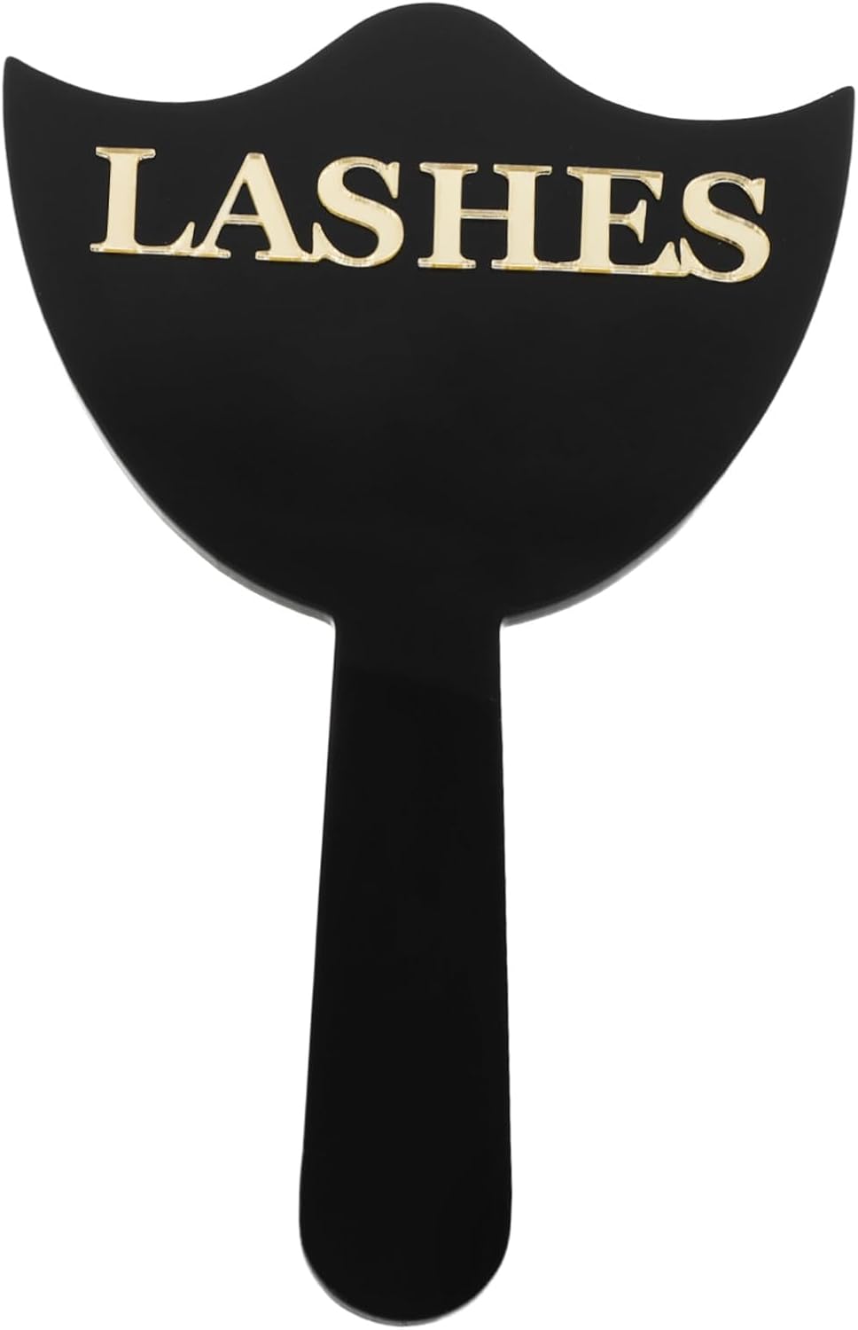 Lash Mirror Black Acrylic Eyelash Extensions Handheld for Rectangular