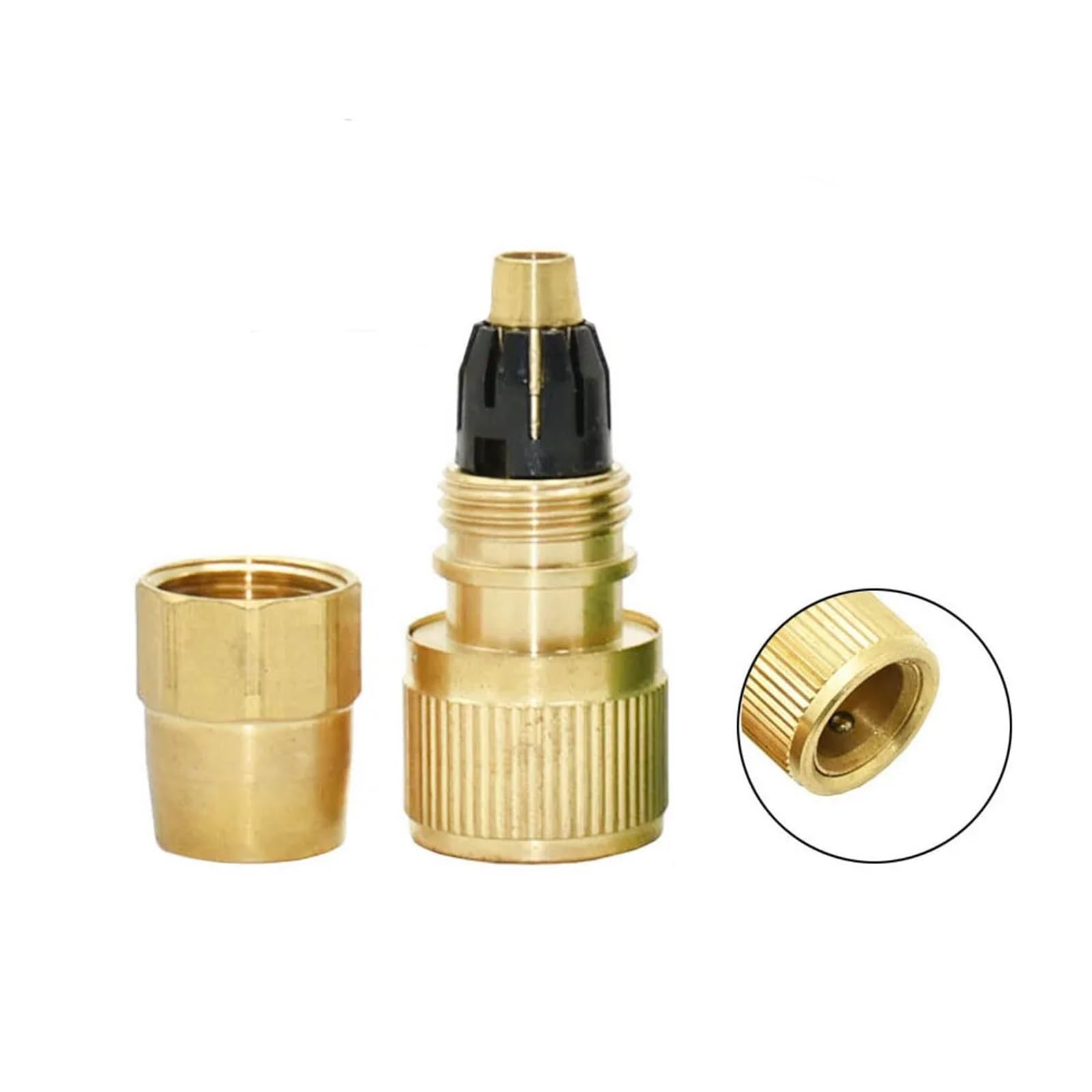 Ottone 1/2 3/4 1 "Maschio Femmina Filettatura Tubo Connettore Rapido Rubinetto Lavaggio Auto Acqua Giardino Irrigazione Raccordi Rame (H) Raccordi idraulici