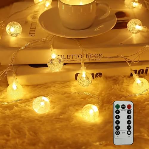 Gtsyding GSLB-U6M40W Bubble Globe String Lights Usb Powered, 19.6 Ft 40 Leds 8 Modes Waterproof Hanging Crystal Ball Fairy Lights Remote For Indoor Bedroom Patio Party Decorations cover