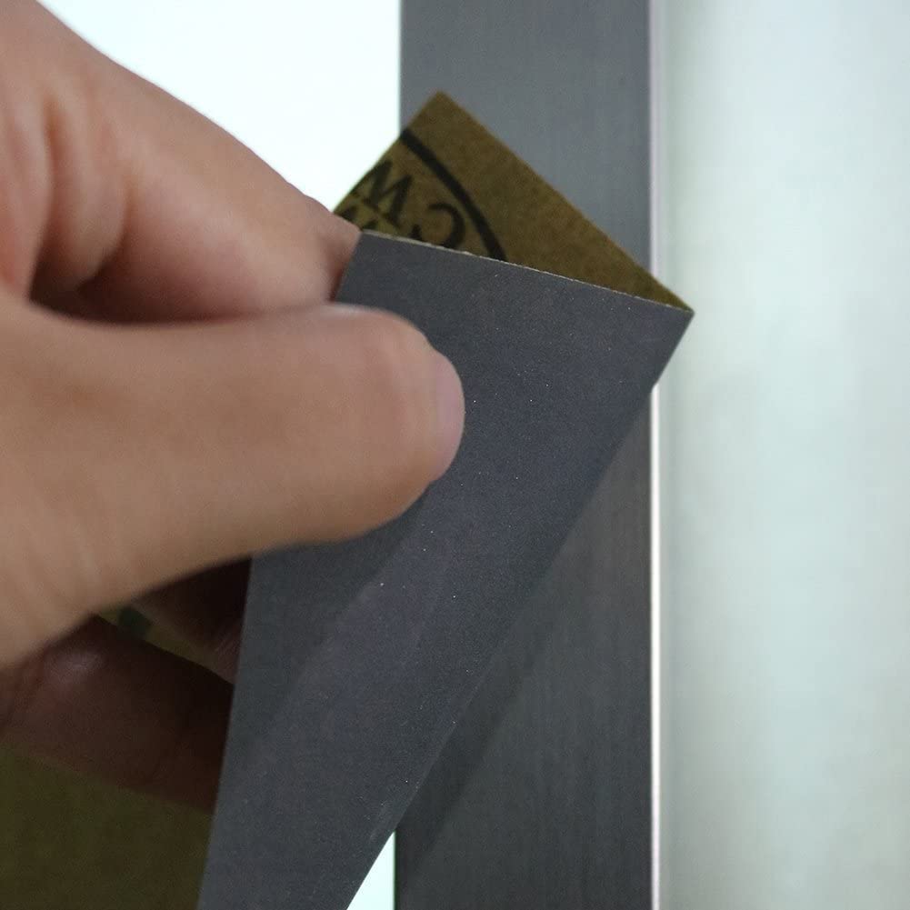 36 Pezzi Carta Abrasiva 400/600/800/1000/1200/1500/2000/2500/3000 Grinta Carta Vetrata Assortimento,Secco/Bagnato, 9 x 3.6 Pollici, Per Automo