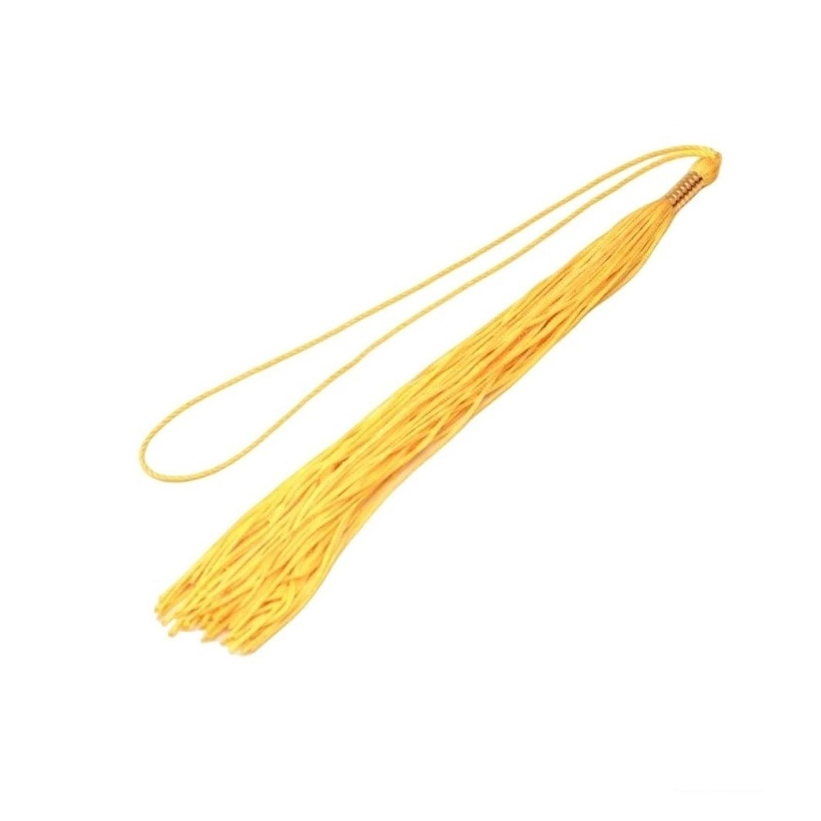 Tassel Graduation 100Pcs Golden Pendant Graduation Tassel Long DIY Cap Decoration Fringe Trim Hang Rope Academic Ceremony for Graduate Ceremonies and Memorials(Yellow)