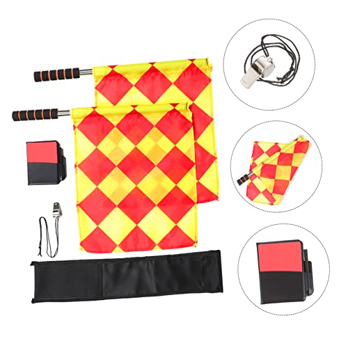 Set de silbato y banderas para referee de fútbol miniatura 2