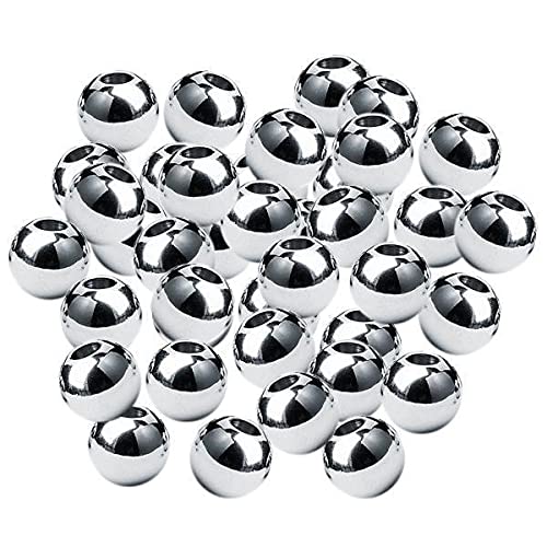 SNAPPSY 3x50x 8mm Stainless Steel Ball Round Spacer Bead Charms DIY Jewelry Making 4mm-image-42