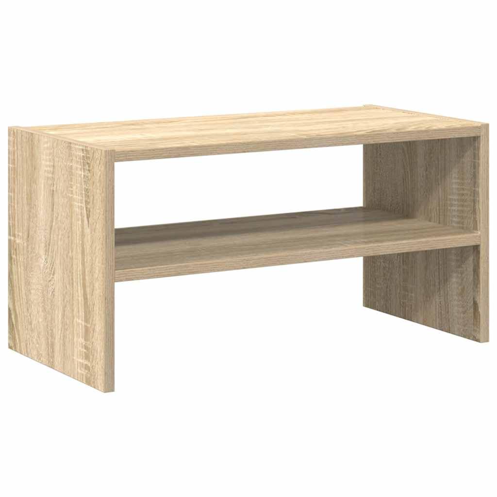 Schuhregal Sonoma-Eiche stapelbar 60x30x30,5 cm Holzwerkstoff platzsparendes Aufbewahrungssystem für Flur Eingangsbereich Garderobe