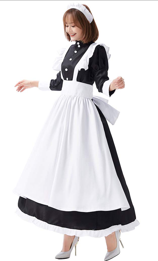Amazon.co.jp: クラシカルロングメイド服ゴスロリ ロングメイド服