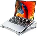MOKURU Laptop Stand for Desk, Aluminum Laptop Riser, Ergonomic Computer Stand for Laptop, Laptop Cooling Stand Compatible with for MacBook Pro/Air, Dell, HP, Lenovo, 10-17.3''