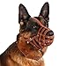 CollarDirect Dog Muzzle German Shepherd Dalmatian Doberman Setter Leather Basket Medium Large Breeds (Black, Large)
