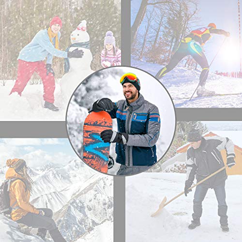 mysuntown Ski Gloves Waterproof Warm Snow Gloves Snowboard Snowmobile Winter Gloves for Men Women (XL) (L)