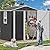 DWVO 6x4ft Metal Outdoor Storage Shed with Window, Lockable Tool Storage Sheds, Steel Garden Sheds with Sloped Roof for Backyard, Patio, Garage, Lawn, Gray + White