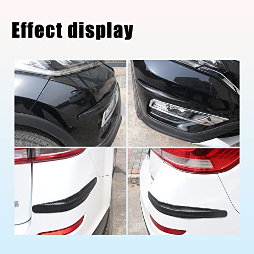 Fogfar 2 Pcs Car Front Rear Bumper Protector Strip, Anti-Scratch Rubber Strips For Car Bumpers Side, Carbon Fiber Textured Rubber Bumper Protector Strip For Cars Suv Pickup Truck (Black) #TOP5