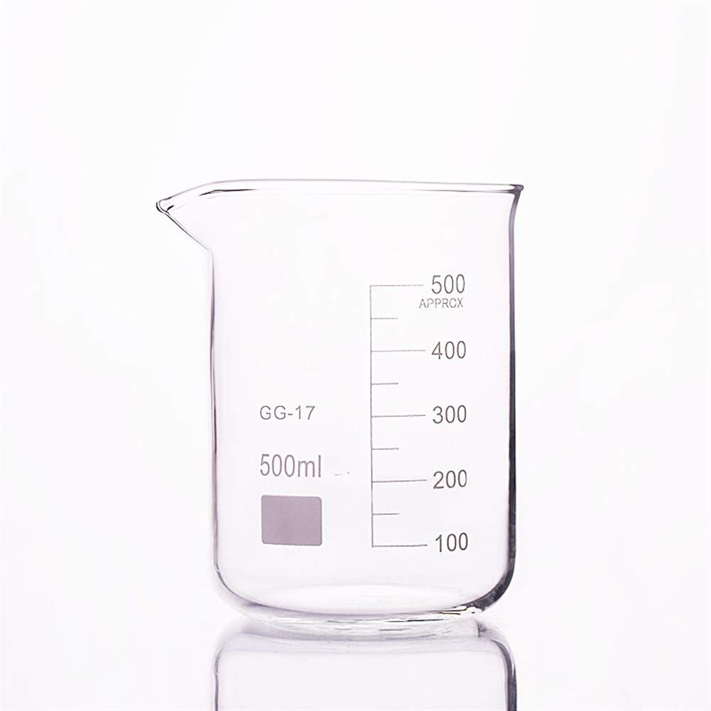 Buy ZHINWEN Laboratory Instruments 2PCS 500ML كوب الزجاج في شكل منخفض