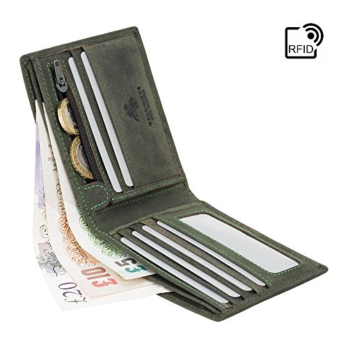 Visconti Hunter 707 ID and Card Holder Slim Wallet in Distressed Leather4