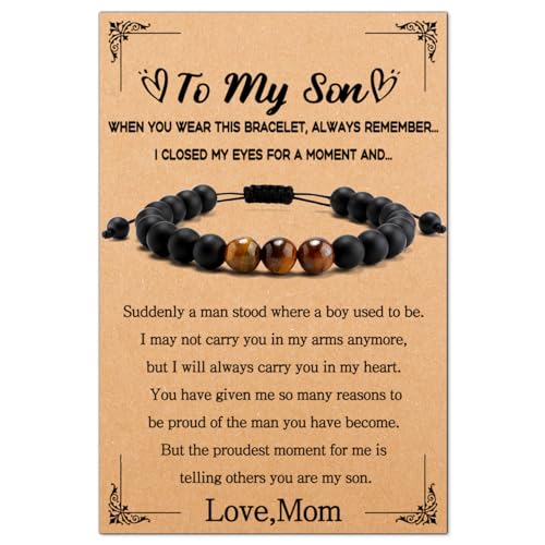 Gifts for Son from Mom,Son Bracelet from Mom,Gifts for...