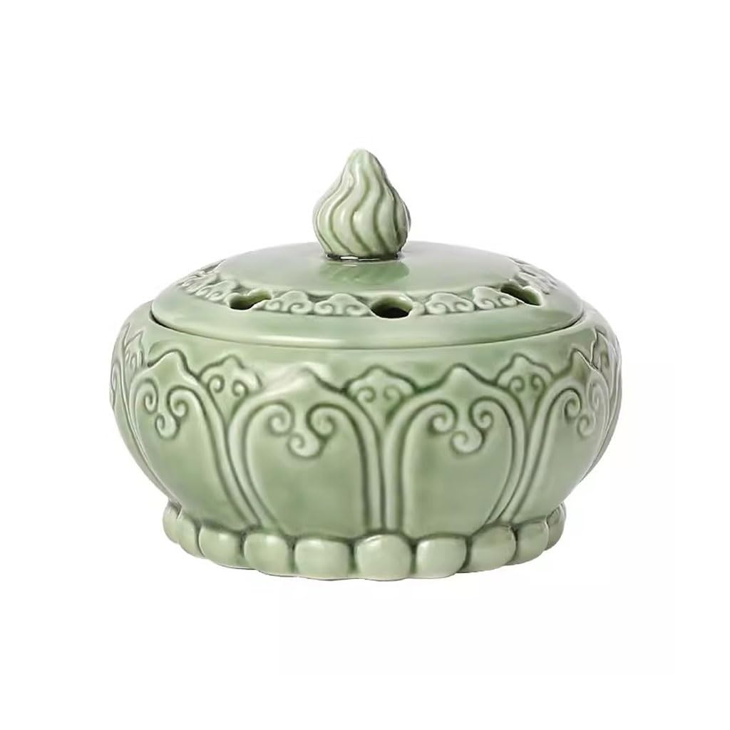 Incense Holder Base Creative Celadon Agarwood Tray Incense Burner Home Indoor Sandalwood Tea Ceremony Ceramic