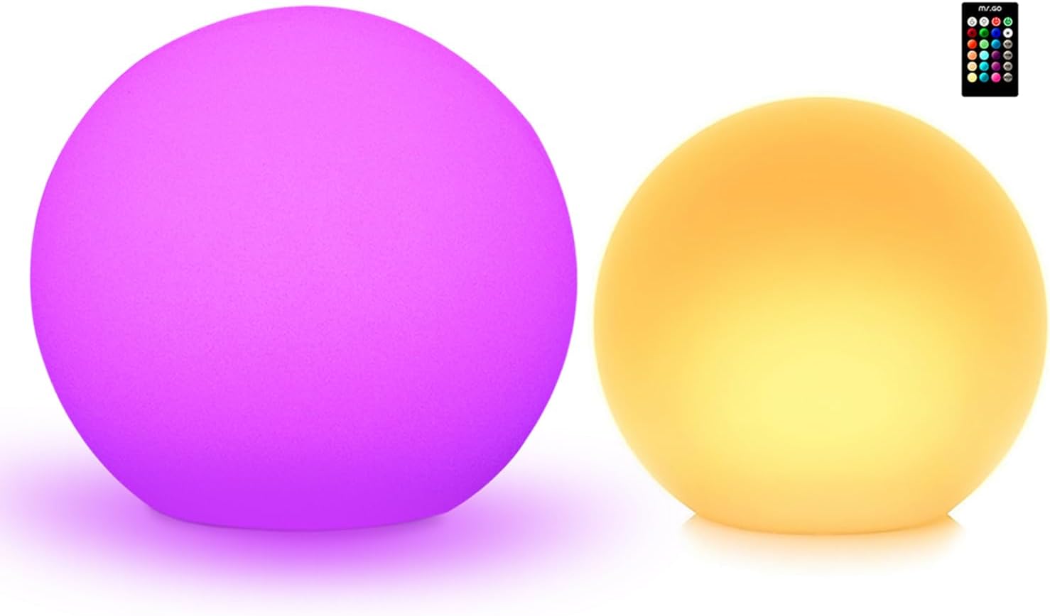 Amazon.com: Mr.Go 16-inch LED Ball Light and 14-inch LED Ball Light ...