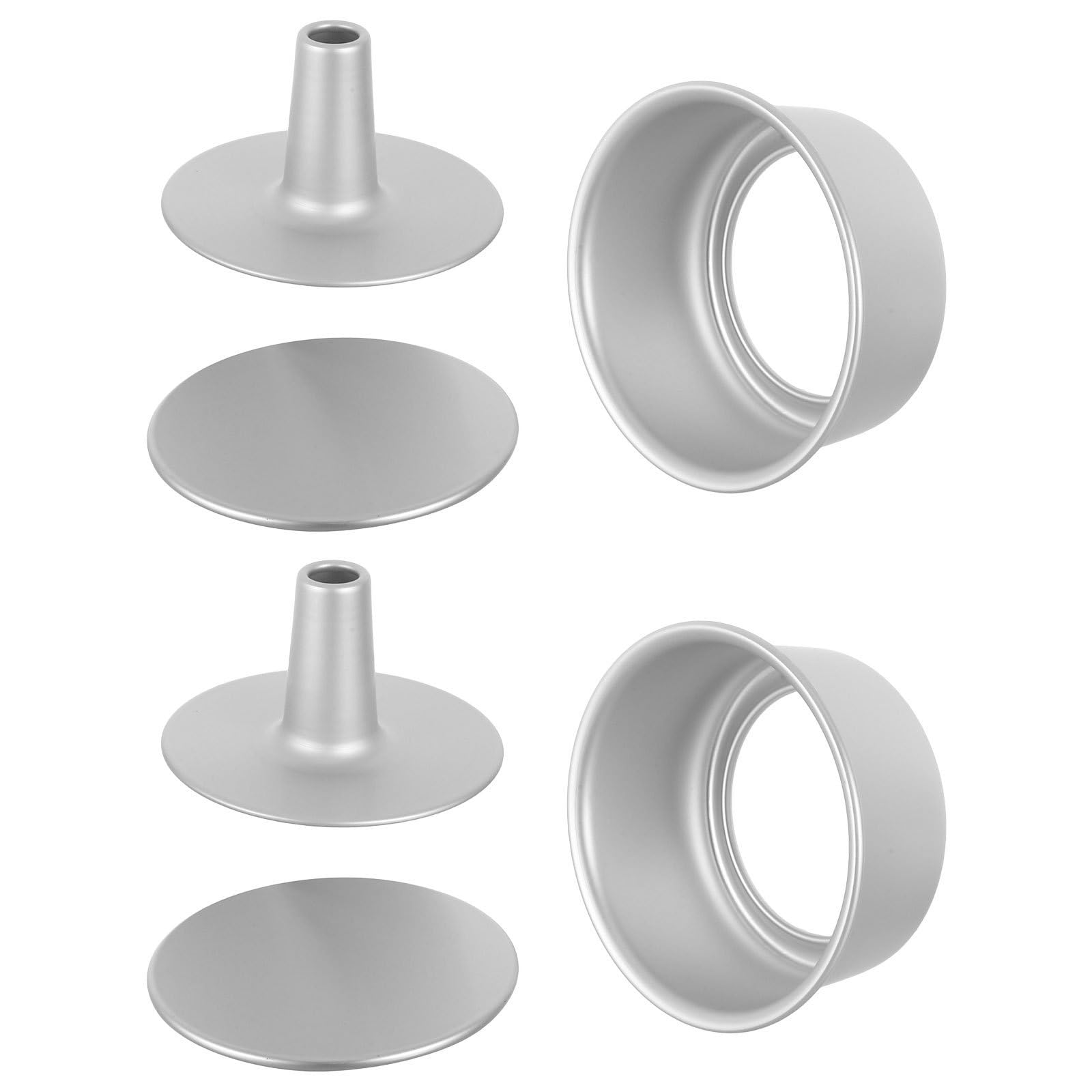Molde para Tarta de Queso Redondo de 6 Pulgadas con Base Desmontable y Núcleo Extraíble, Aleación de Aluminio Antiadherente para Hornear Uniforme, Pack de 2 Piezas Adecuado