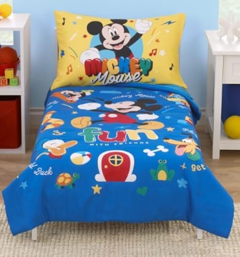 Amazon.com: Sunny Side Up Disney Mickey Mouse Full Comforter Set - 7 ...