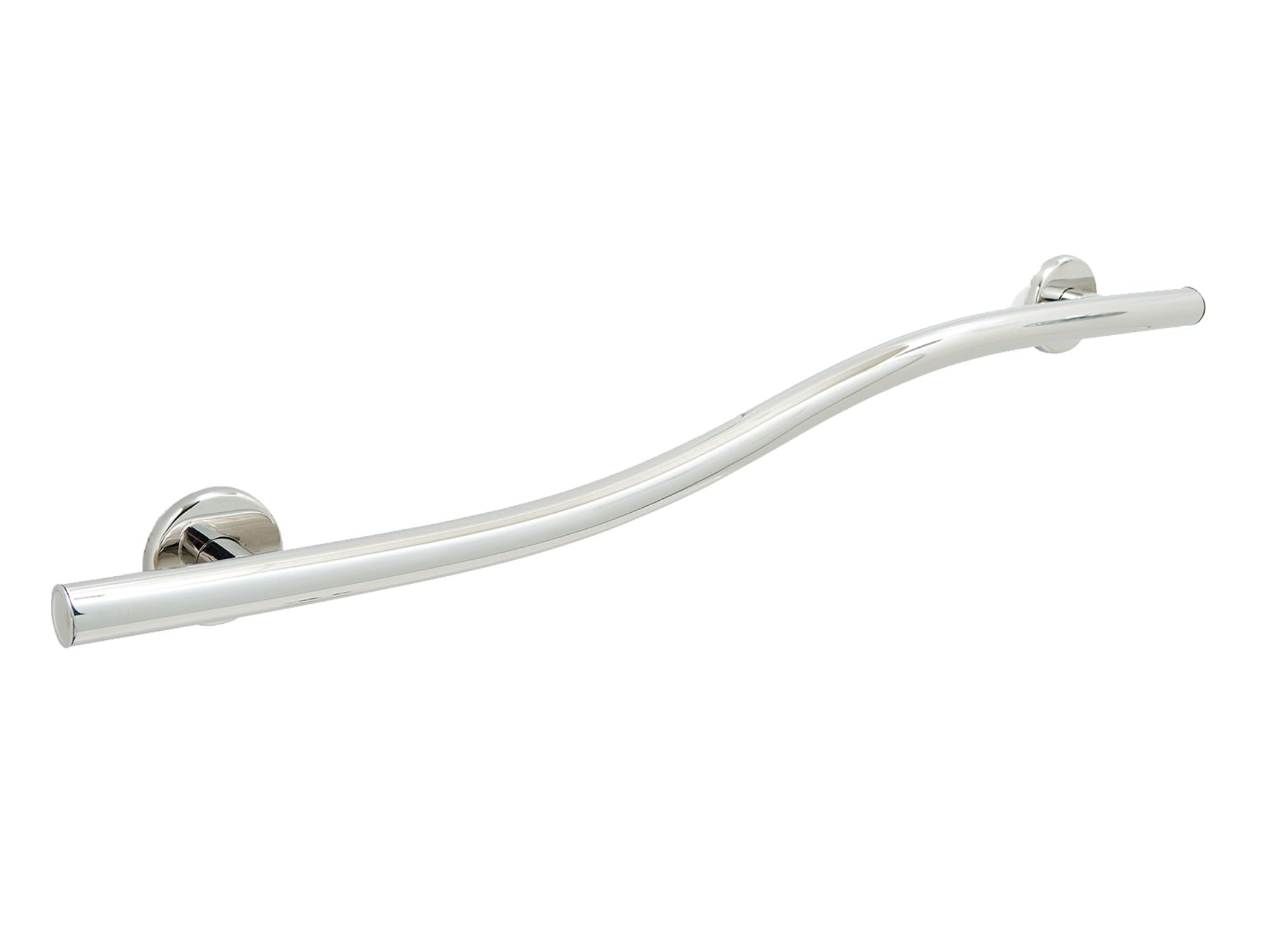 Decorative Grab Bar for Shower Bathtub - Stair Bed Toilet Home / Stand Assist & Safety Handrail / 304 Stainless Steel / Left / Polished Chrome / 36