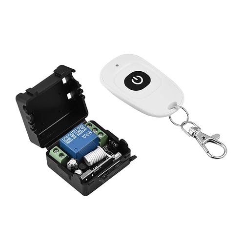 Módulo de relé de canal único de CC de 12 V, receptor de interruptor inalámbrico RF + transmisor de control remoto, receptor de relé de placa de
