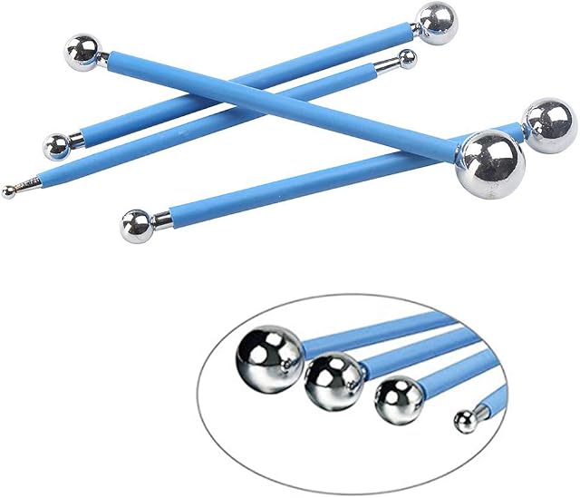 CCINEE Metal Ball Cake Decorating Tool for Flower Paste,4 Pieces