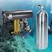 TUDIVING-11.1L Scuba Diving Tank,80 cu. ft Aluminum Tank,4500psi Scuba Cylinders,Diving Bottle with Scuba Valve