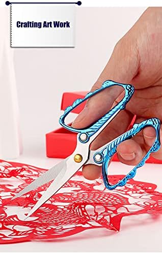 Stainless Steel Small Sharp Pointed Butterfly Handle Sewing Scissors for Embroidery DIY Tools Craft Cutting Tailor Dressmaker Threading Professional Yarn Shears Crafting Art Work Scissor 4.8 inch