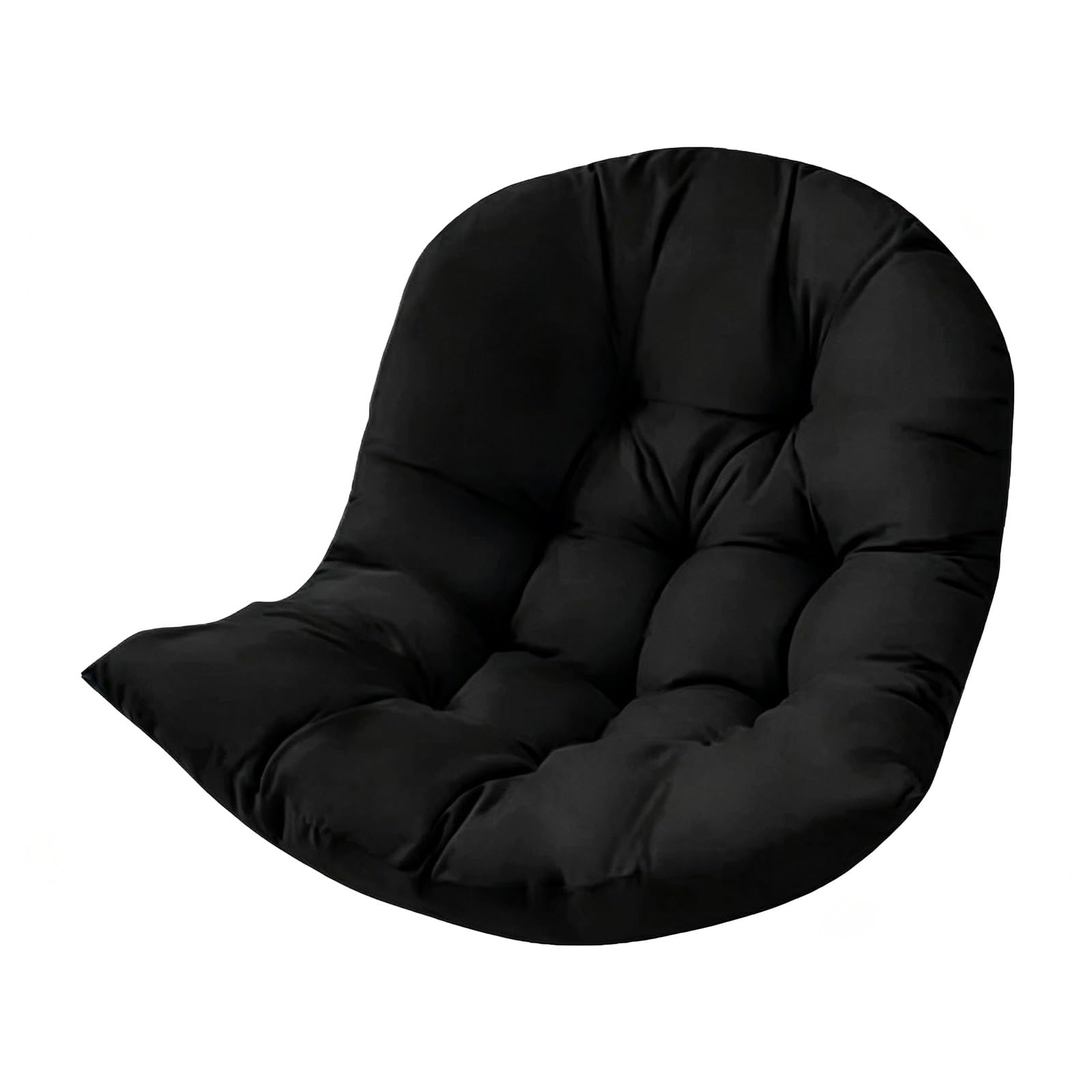 TQQEPOOL Outdoor Chair Cushions,fade-resistant & Waterproof Egg Chair Cushion Replacement, Porch Swing Cushions for Outside & Indoor(Black)