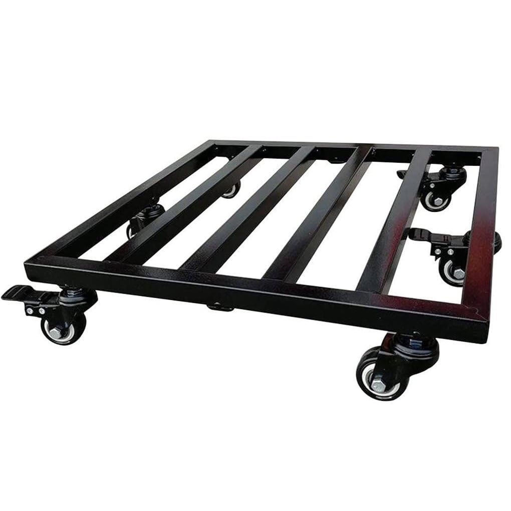 Caddie pour plantes avec roues verrouillables chariot métal carré 18" stable