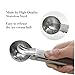 Solid Stainless Steel Ice Cream Scoop, SourceTon 2 Packs of Stainless steel Ice Cream Spoon with Easy Trigger, Dipper for Fruits, Water Melon Scoop