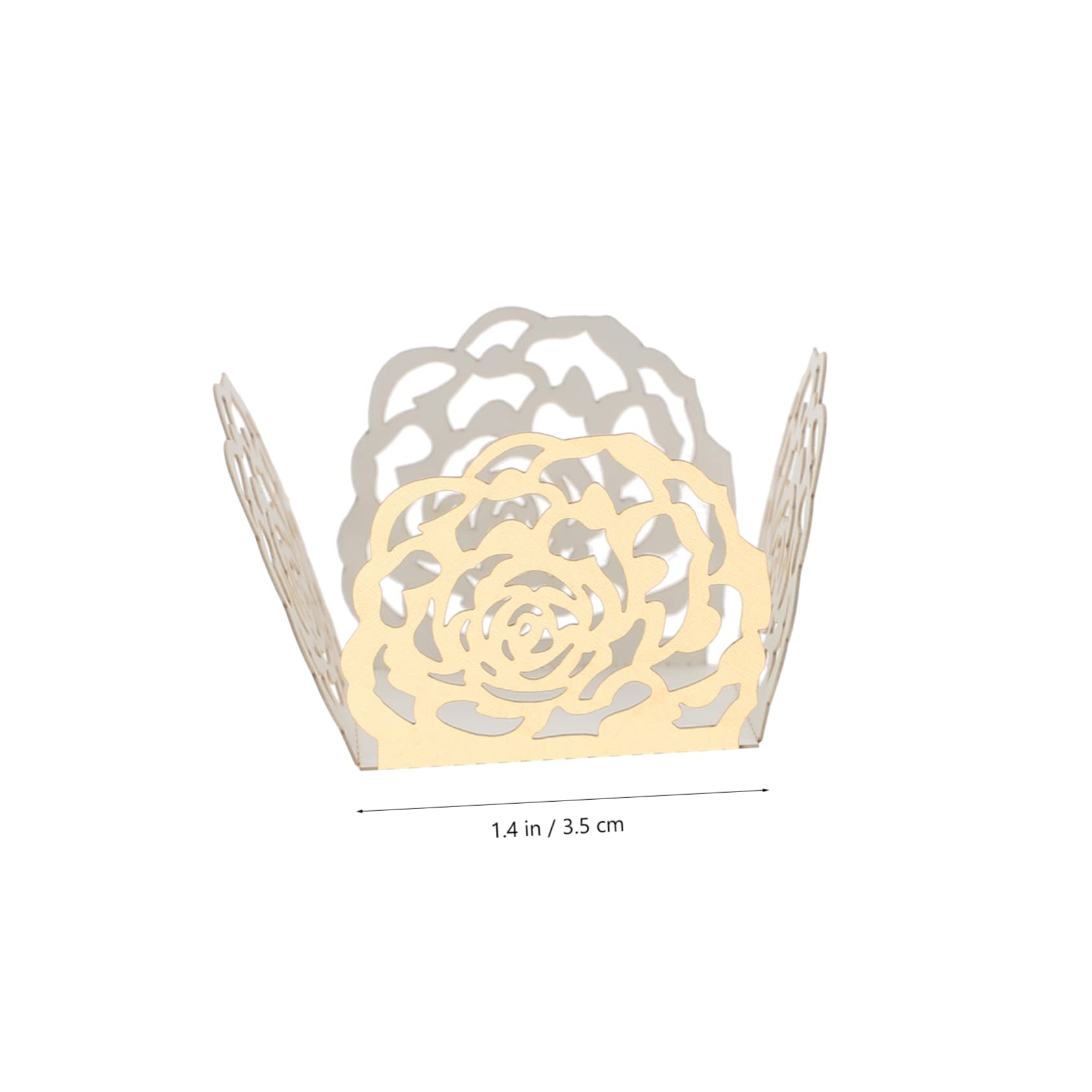 DECHOUS 500pièces Caissettes pour Bonbons Décoration De Mariage Support pour Et Douceurs Motif Doré pour Fêtes Et Desserts