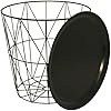 Modern Black Small Wire Side Table Metal Coffee End Side Table With - Lift Off Tray Top Brand change to:Sifcon
