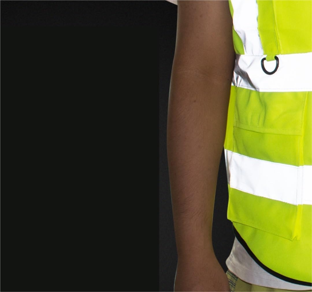 Warnweste, Grüne Warnweste for Männer und Frauen, Verkehr Baustelle