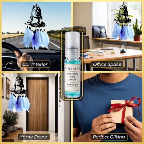 Image of Adiyogi Car Hanging Dream Catcher with Free 5 ml Car Perfume Spray