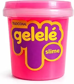 Gelelé Slime Tradicional Colorido, Gel Não Tóxico, Macio e Divertido, Cores Vibrantes, 6 Potes (rosa)