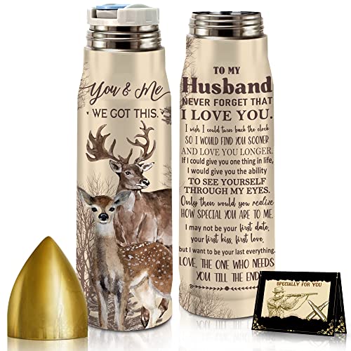 Cocomong Husband Father Day Gifts From Wife Romantic, Husband Gifts 17 Oz Bullet Tumbler, Fathers Day Gift For Men Husband, Husband Birthday Gift, Anniversary Present For Husband, 18/8 Stainless Steel #TOP11