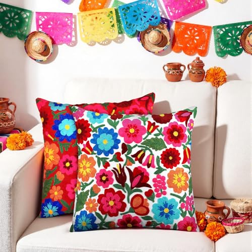 HunnmingRe Embroidery Pillow Covers