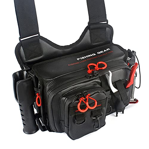 Sac de pêche à la mouche haute résistance avec compartiment pour crevettes en bois