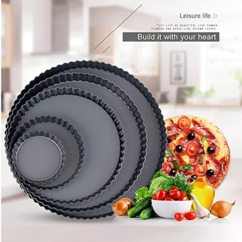 Ldchnh Quiche Pan Tart Pan Pie Pan With Removable Loose Bottom Round Cake Baking Bake Tin Tray Pan Bakeware Kitchen Tools (Size : 26.5Cm) #TOP1