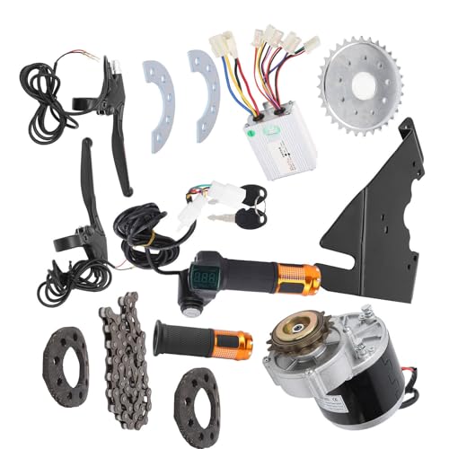 CHICIRIS Kit de Motor de Bicicleta Eléctrica, Kit de Conversión de Controlador de Cepillo de 350 W con Aleación de Aluminio para Bicicletas de 20 a 28 Pulgadas