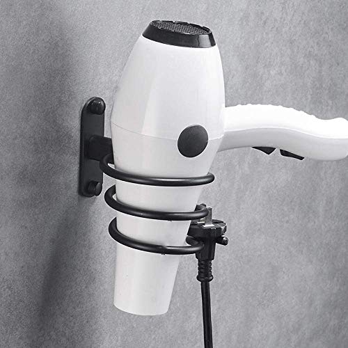 e Schwarz Raum Aluminium Haartrockner Halter Badezimmer Badezimmer-Rack weiße Wand Nordic Wind Röhrchenrack hängen