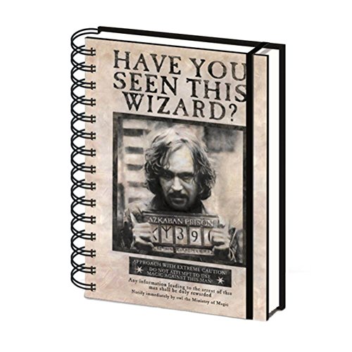 Pyramid International Cuaderno A5 de Harry Potter Wanted Sirius, color negro