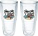 Tervis Tumbler Green Woodie 24-Ounce Double Wall Insulated Tumbler, Set of 2