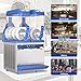 XPW Commercial Slushy Machine 1000W 30L Tanks Commercial Slushie Maker Machine 304 Stainless Steel Margarita Machines Efficient Cooling The Ideal Slush Maker for Bars Cafes Restaurants