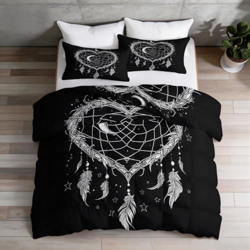 Edredón de 7,5 tog cama doble con 2 fundas de almohada de atrapasueños bohemio 3