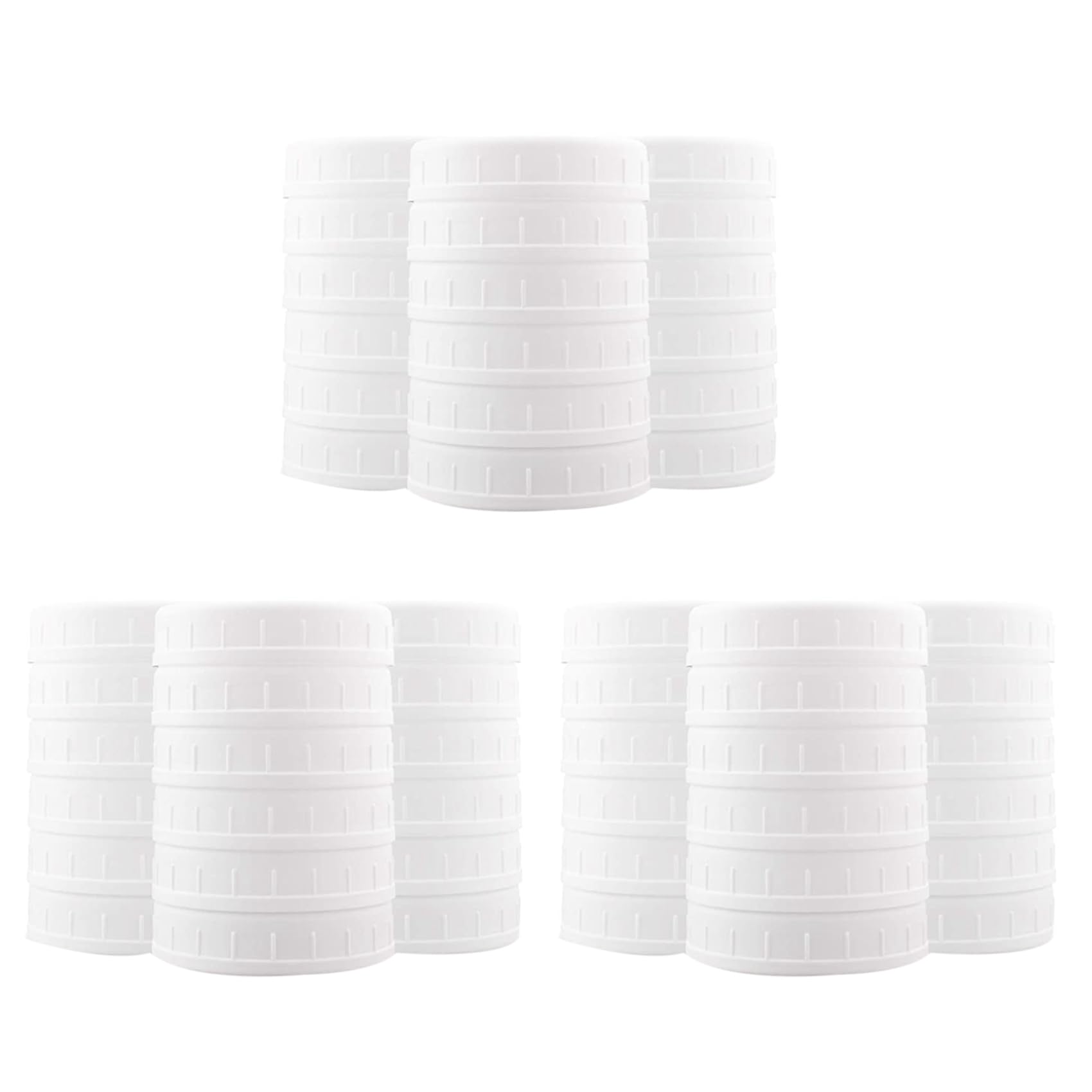 Hndhbfgrt 54 Pack Plastic Regular Mouth Jar Lids for Ball, Kerr and More - Food Grade White Plastic Storage Caps