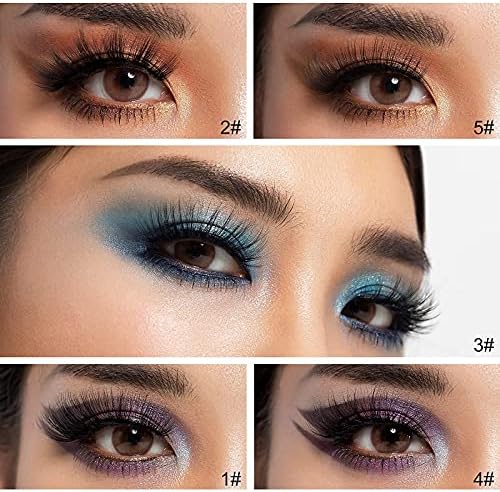 KOUSEI False Eyelashes 20 Pairs Pack 5 Styles Fluffy Dramatic Long Natural Look Faux Mink Soft Lashes 3D Crossed Handmade Reusable